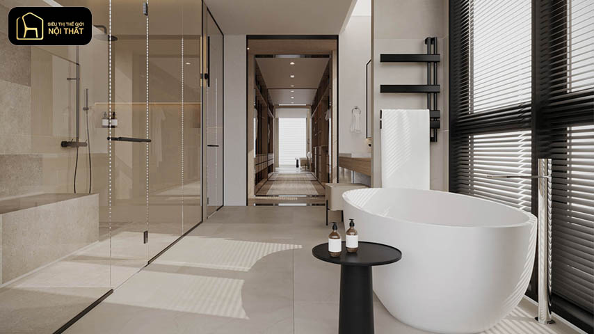 thiết kế nội thất phòng tắm hiện đại