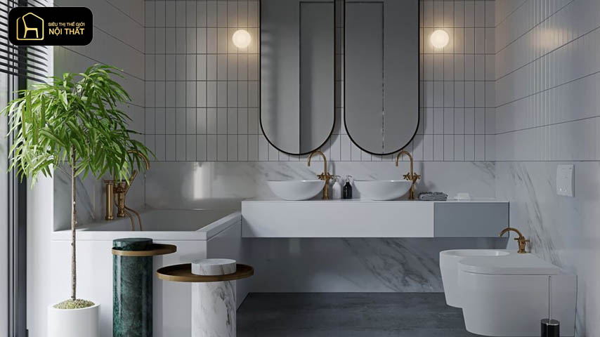 thiết kế nội thất phòng tắm 