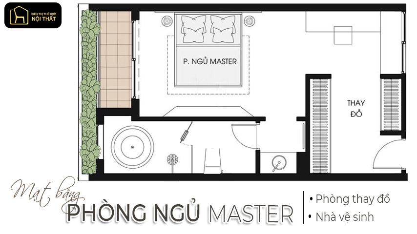 Thiết kế phòng ngủ master