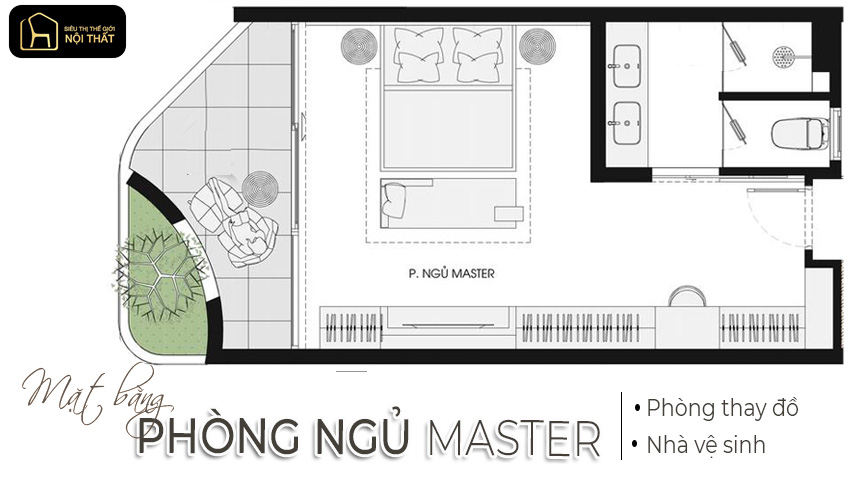 Thiết kế phòng ngủ master