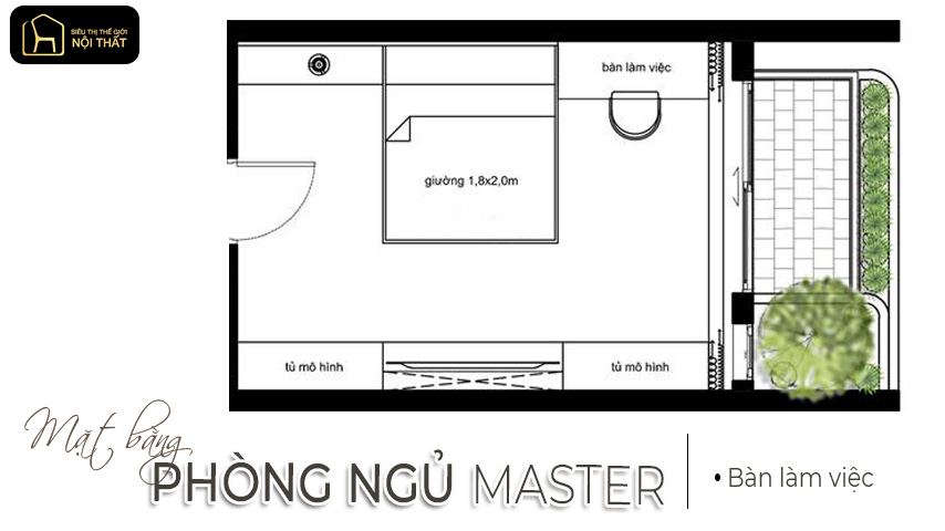 Thiết kế phòng ngủ master