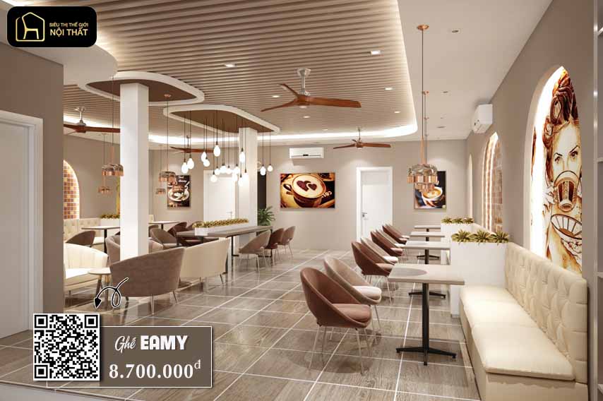 thiết kế nội thất quán cafe đẹp