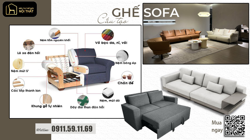 Cấu tạo của ghế sofa