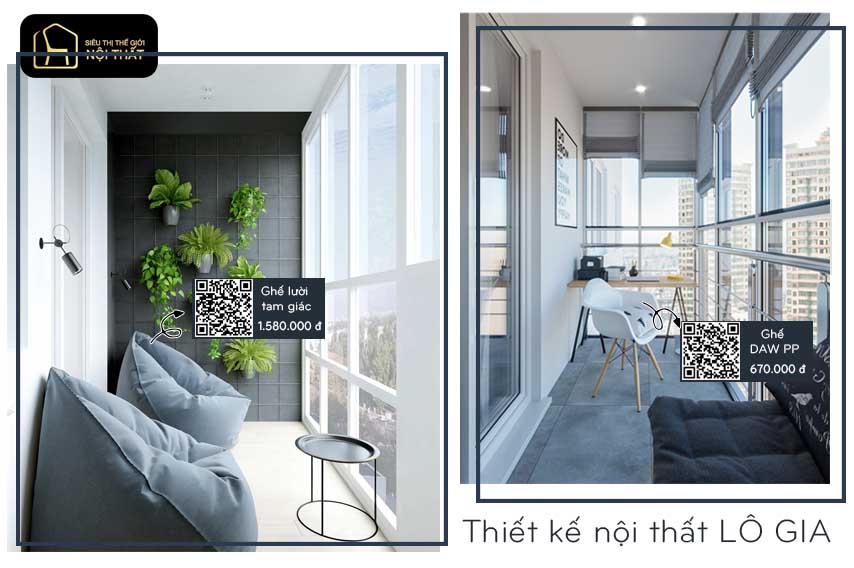 Thiết kế nội thất Lô gia và ban công - Giống và khác nhau 18 Thiết kế nội thất ban công và lô gia