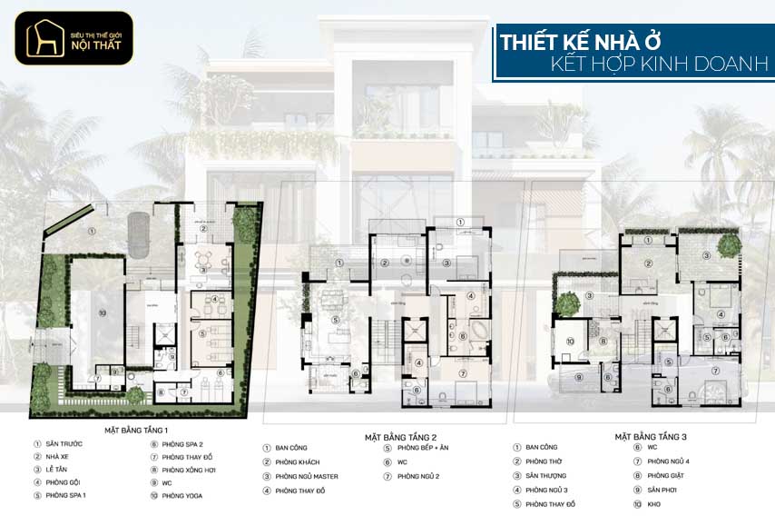 Thiết kế nhà ở kết hợp kinh doanh