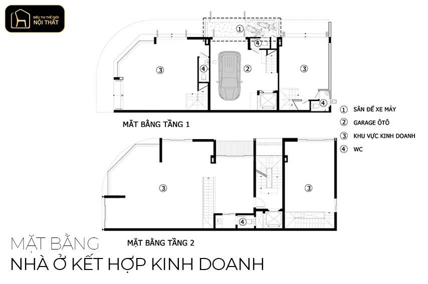 Mẫu nhà ở kết hợp kinh doanh