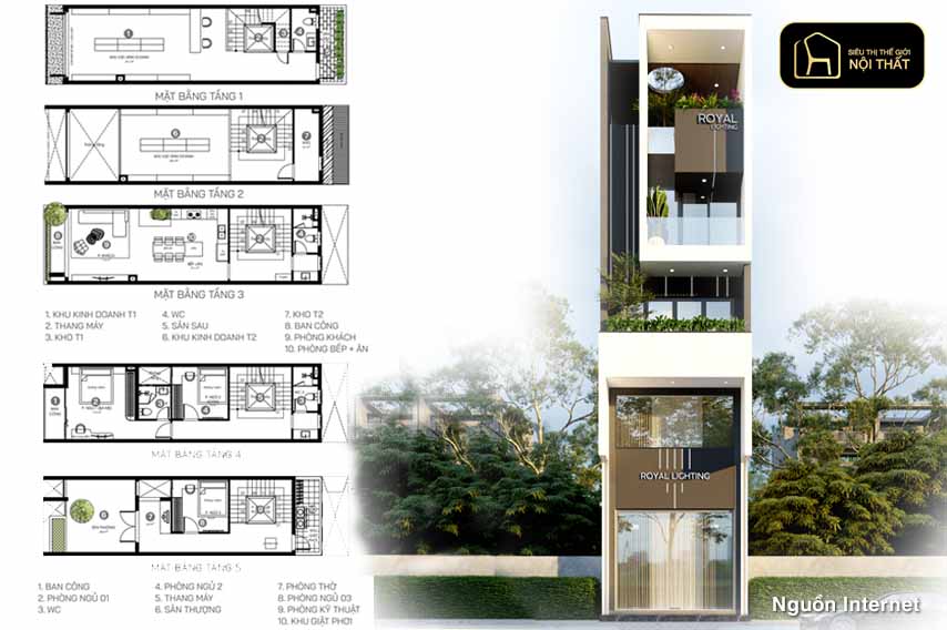 Thiết kế nhà ở kết hợp kinh doanh