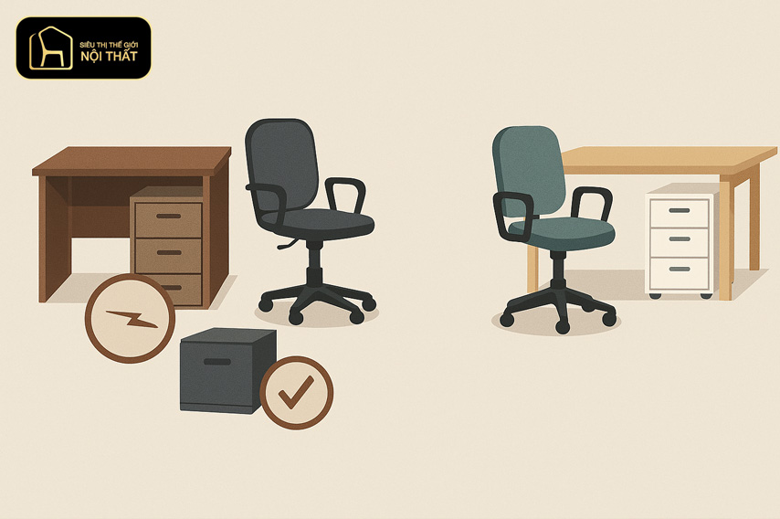 Nên lựa chọn mua nội thất văn phòng TPHCM mới hay đã qua sử dụng