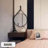 Gương dây da bàn trang điểm hình tròn DA60G