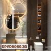 Gương tròn khung kim loại mạ PVD có đèn led DPVD6060.2A