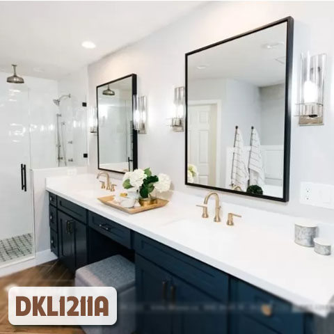 Gương Khung Kim Loại Sơn Tĩnh Điện Màu Đen DKL1211A