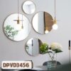 Bộ Bốn Gương Tròn Khung Mạ PVD Treo Tường DPVD3456