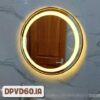 Gương tròn khung inox mạ PVD màu vàng DPVD60.1A