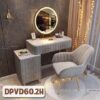 Gương để bàn khung mạ PVD có đèn led DPVD60.2H