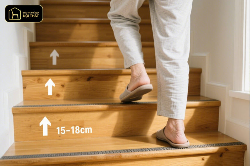 Số bậc cầu thang phong thủy 