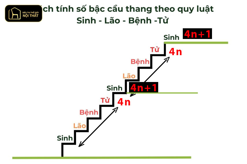 Số bậc cầu thang phong thủy 