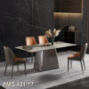 Bàn ăn mặt đá, chân vuông A21-17