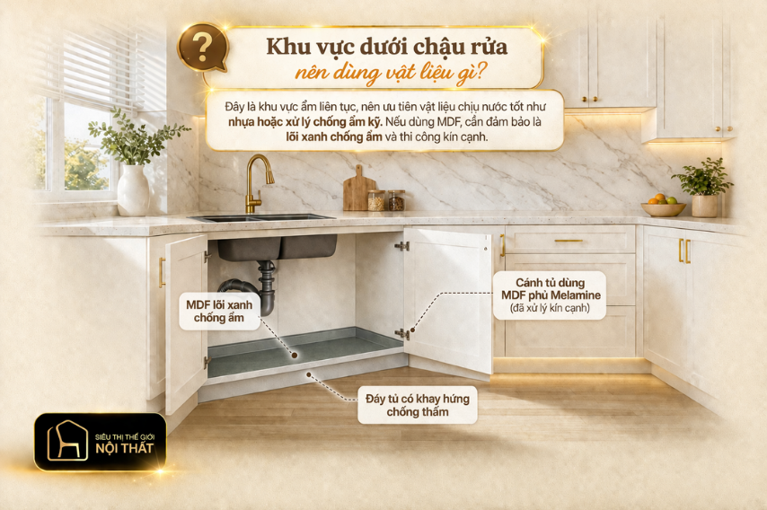 Xu hướng thiết kế tủ bếp 2026: Giải pháp tối ưu cho không gian bếp hiện đại