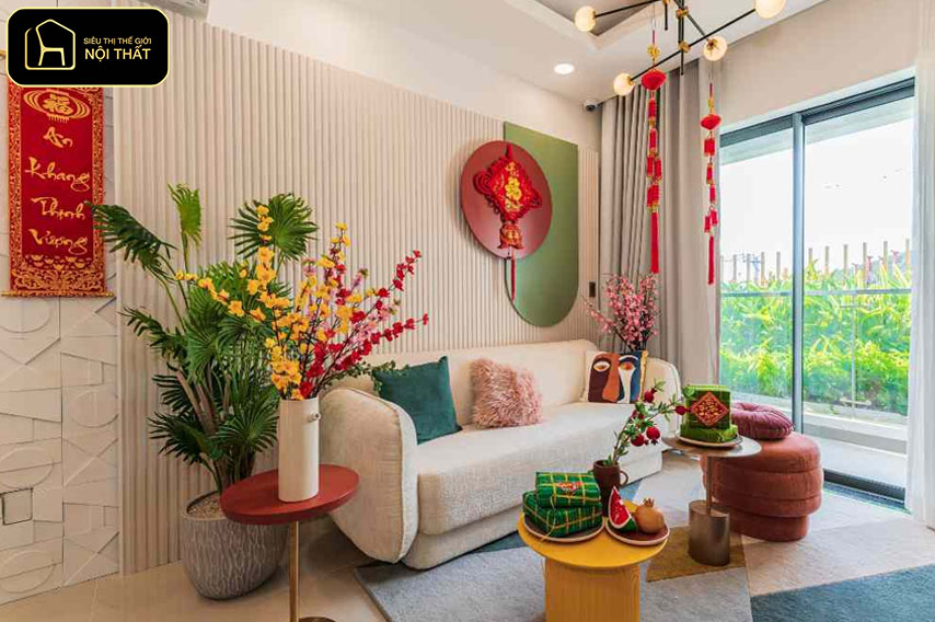 Cách trang trí phòng ngày Tết - Chỉ cần biết cách chọn lọc và bố trí hợp lý, bạn vẫn có thể tạo nên không gian ấm cúng, đẹp mắt và mang nhiều may mắn cho năm mới.