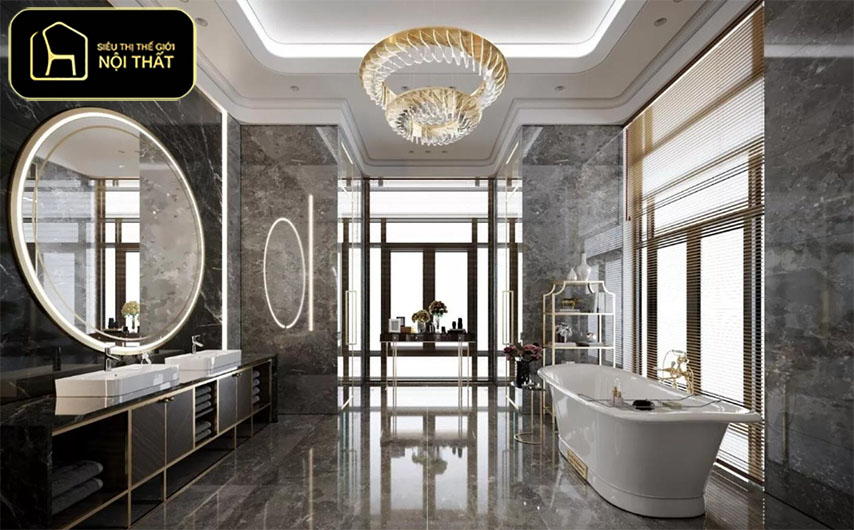 Mẫu thiết kế nhà vệ sinh và nhà tắm riêng - Thiết kế nhà vệ sinh và nhà tắm cổ điển