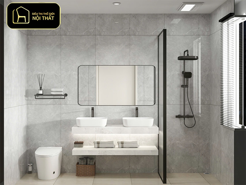 Mẫu thiết kế nhà vệ sinh và nhà tắm riêng - Mẫu thiết kế có buồng vệ sinh riêng trong phòng tắm