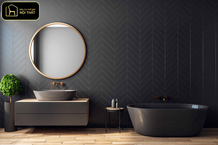 So sánh nội thất cao cấp và nội thất giá rẻ - Phòng tắm ưu tiên thiết bị vệ sinh chính hãng, tủ lavabo chống ẩm tuyệt đối để hạn chế nấm mốc, vi khuẩn.