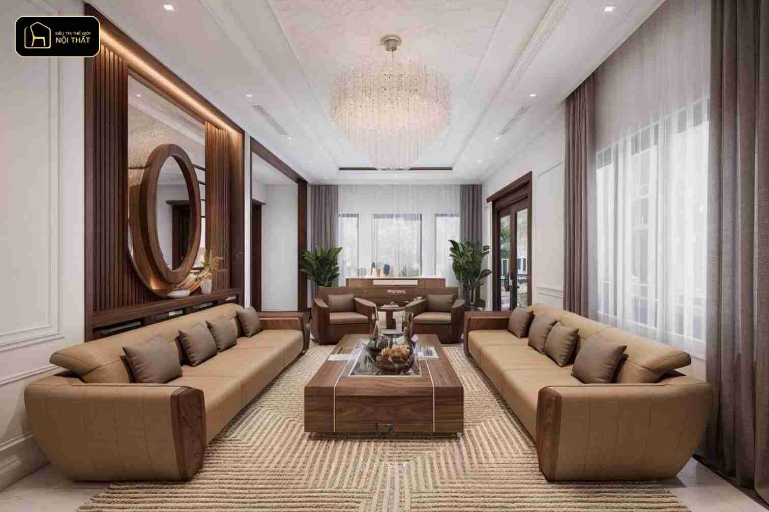 Ứng dụng nội thất óc chó theo từng không gian