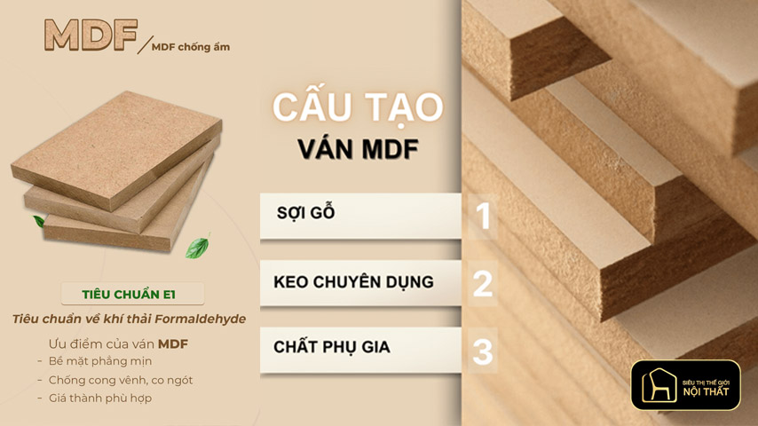 Đừng so giá nội thất nếu bạn chưa hiểu rõ cốt ván, keo và khí thải bên trong 14 MDF (Medium Density Fiberboard)