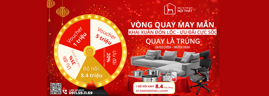 vòng quay may mắn khai xuân đón lộc, ưu đãi cực sốc