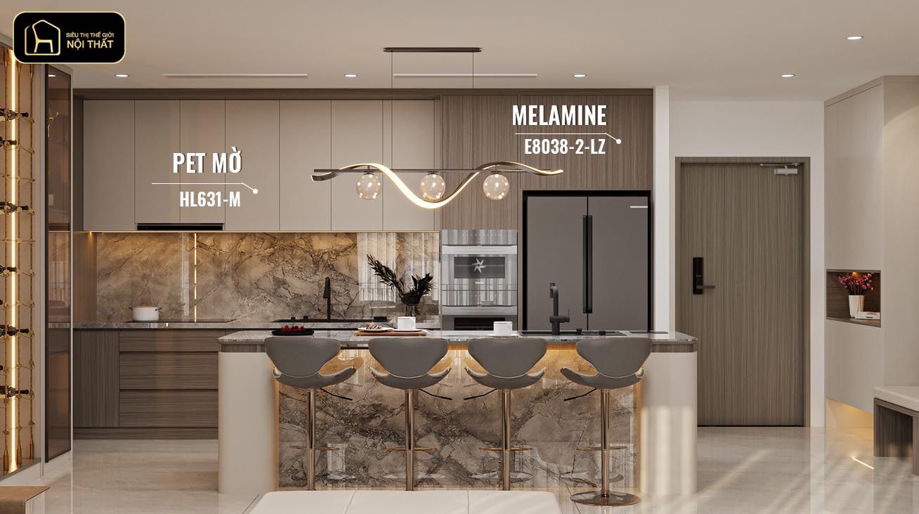 Nên làm tủ bếp bằng chất liệu gì?