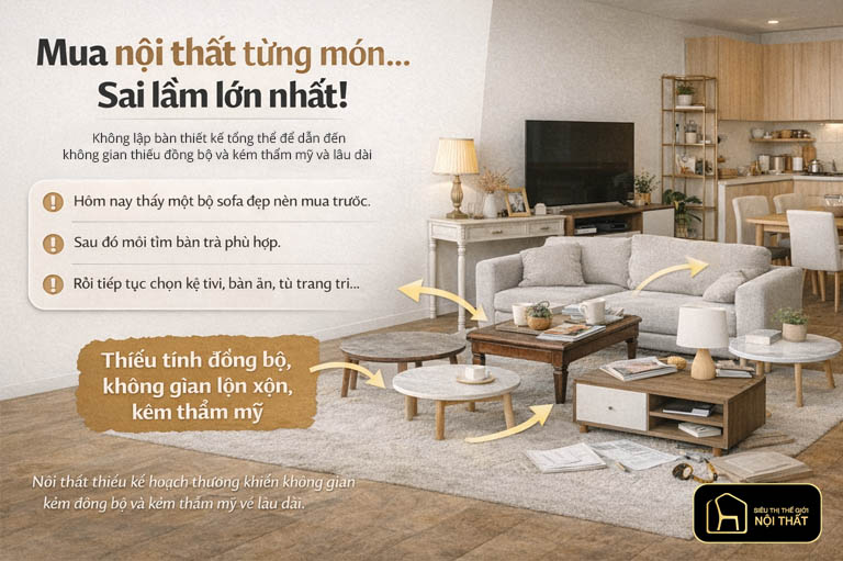 5 sai lầm khi chọn nội thất