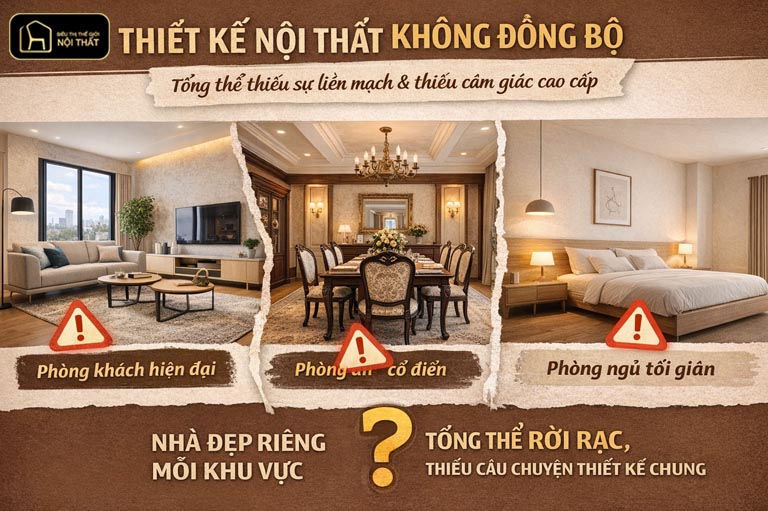 Trộn nhiều phong cách trong cùng một không gian