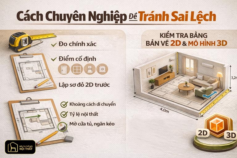 Làm sao biết nội thất có phù hợp kích thước phòng?