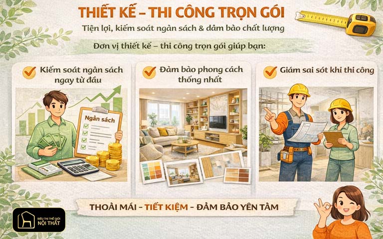 Có nên thuê đơn vị thiết kế thi công trọn gói?