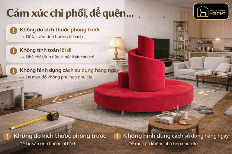 5 sai lầm khi chọn nội thất