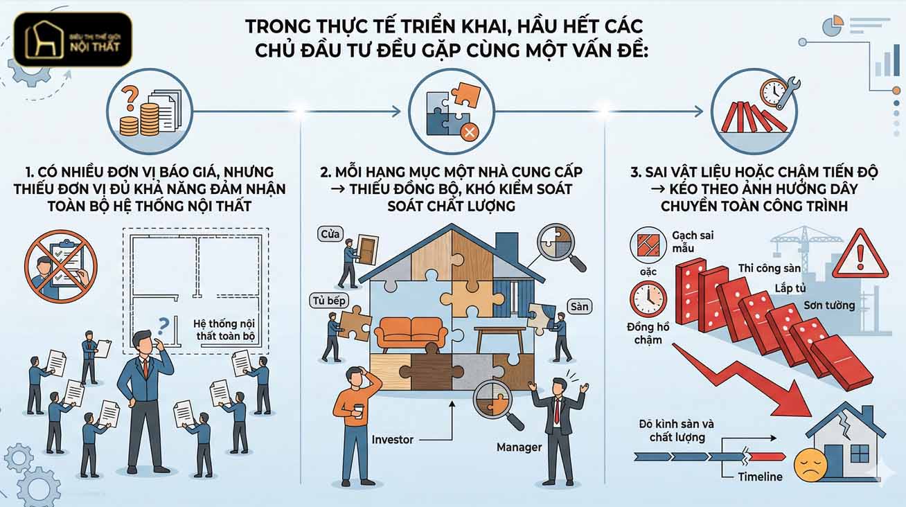nhwunxg vấn đề gặp phải khi tìm đơn vị cung ứng nội thất