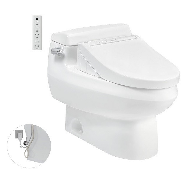 Bàn cầu một khối, kèm nắp rửa điện tử WASHLET dòng C5