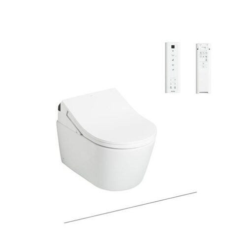 Bàn cầu treo tường dáng chữ D, loại giấu dây + nắp rửa điện tử WASHLET dòng RX - TCF794CZ