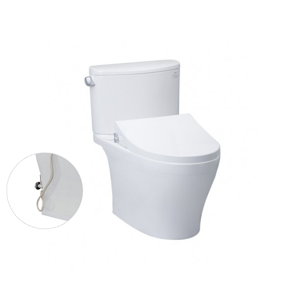 Bàn cầu hai khối, nắp đóng êm kèm vòi rửa nước lạnh TCW1211A
