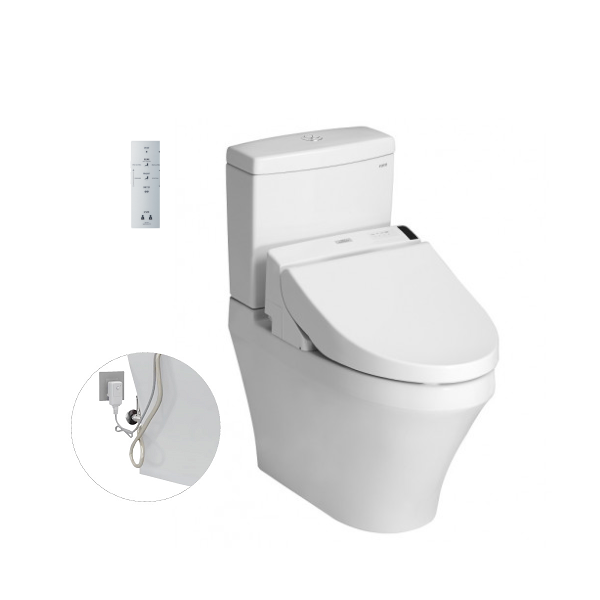 Bàn cầu hai khối, kèm nắp rửa điện tử WASHLET dòng C5