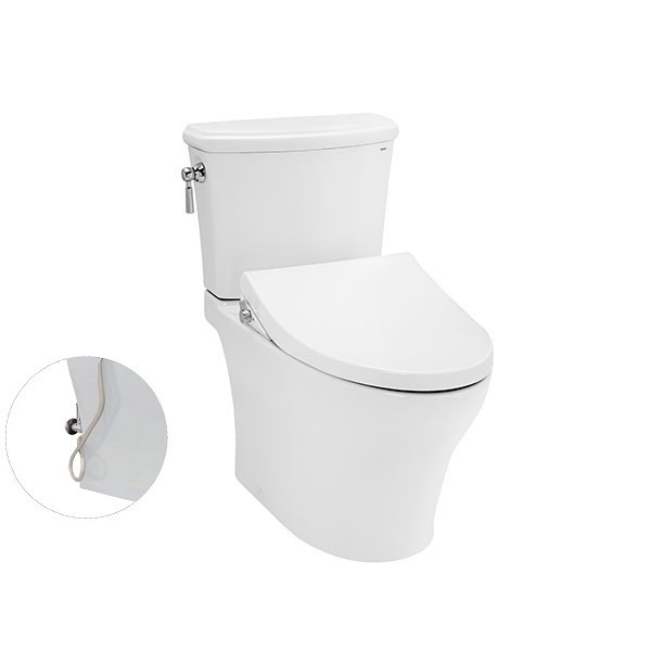 Bàn cầu hai khối, nắp đóng êm kèm vòi rửa nước lạnh TCW1211A