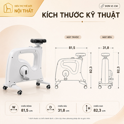 Alternative view of Xe đạp tập thể dục không kèm bàn BIKEX 2
