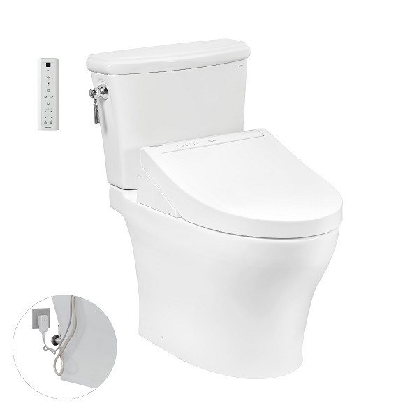 Bàn cầu hai khối, kèm nắp rửa điện tử WASHLET dòng C5 - TCF24410AAA (220V)