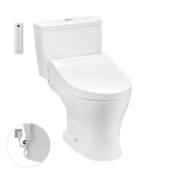Bàn cầu hai khối, kèm nắp rửa điện tử WASHLET dòng C5 - TCF24410AAA (220V)