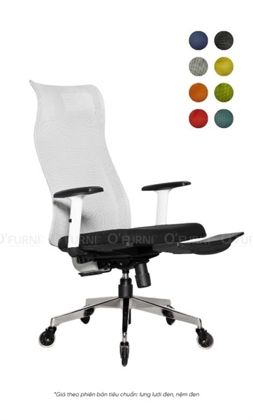 Ghế VP lưng cao, chân xoay, có gác chân Further 99W-Pro