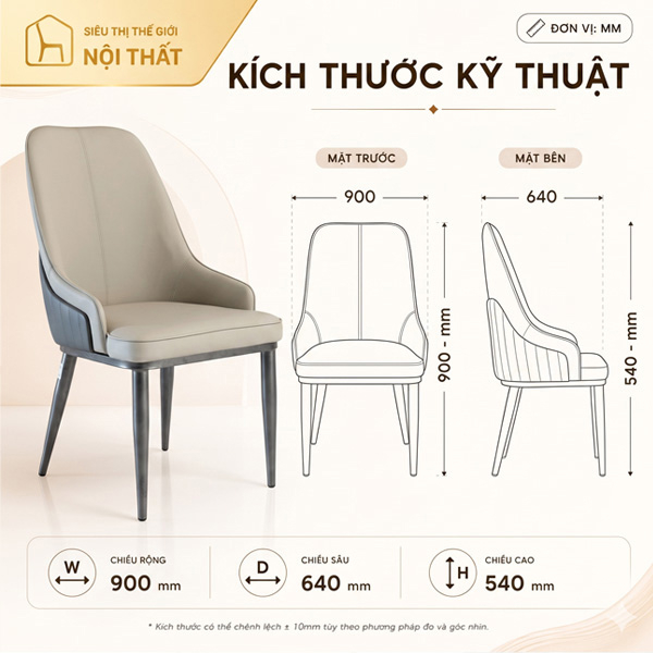 GHẾ ĂN CAO CẤP THIẾT KẾ TẦNG Y-928 - Ảnh 2