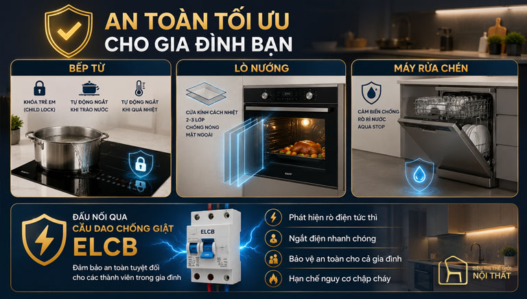 Cần lưu ý gì khi chọn thiết bị bếp cho gia đình có trẻ nhỏ?