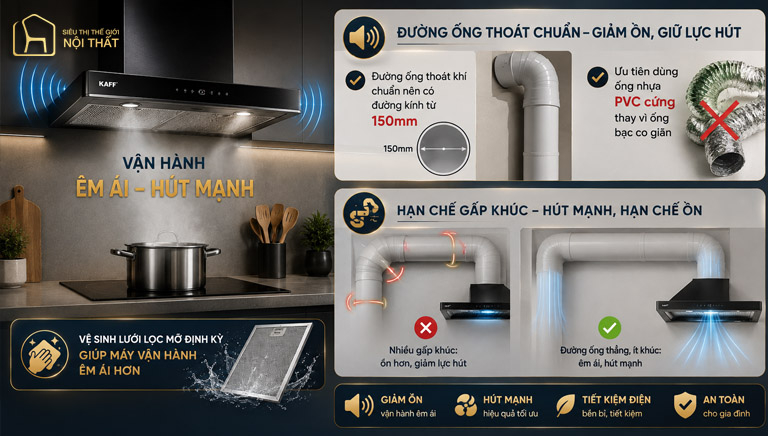 Làm sao để xử lý tình trạng máy hút mùi vận hành quá ồn?